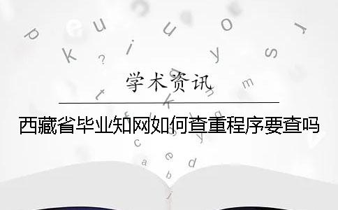 西藏省毕业学术不端如何查重？程序要查吗？